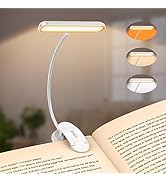 Gritin Rechargeable Book Light for Reading in Bed with 19 LED &amp;Memory Function-Eye Caring 3 Color...
