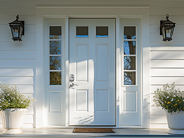 keyless entry door lock with handle