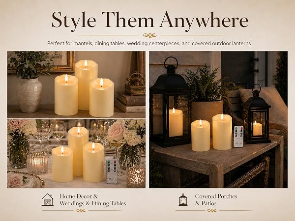 remote candles flickering realistic