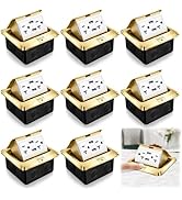 Hoolerry 8 Pack Pop up Floor Outlet Kit Waterproof Electrical Outlet Cover Box with 4.8A USB Char...