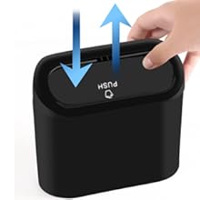 small car trash can