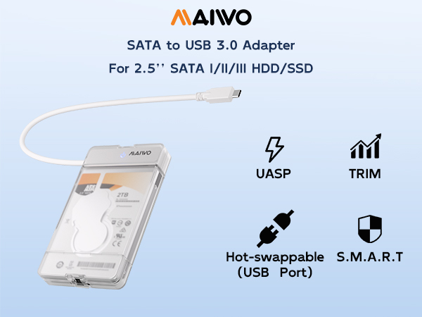 SATA to USB A 3.0 Adapters for 2.5 inch sata hdd ssd 2.5 3.5 sata hard drive enclosure reader case