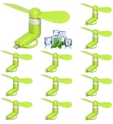 Aeergured Mini Cell Phone Fan 12 Pack, 2-in-1 Fan Compatible for iPhone, iPad, Android Smartphone...
