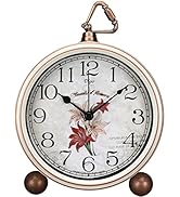 Maxspace Retro Desk Clock, Classic Alarm Clock for Living Room Table Bedroom Vintage Silent Non-T...