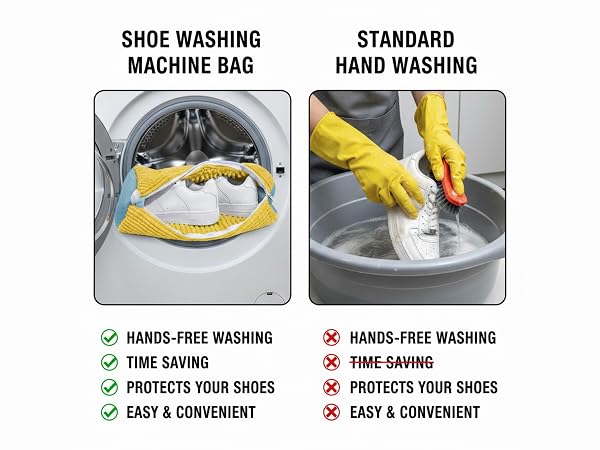 Shoe Washing Machine Bag Laundry Shoe Bag for Washer and Dryer 2Pc Reusable Shoe Cleaning Bags