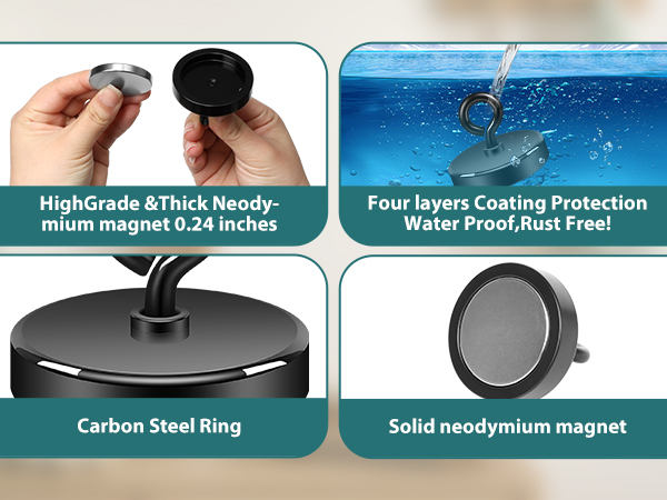 Neosmuk Black Fishing Magnet 2inches can save your space