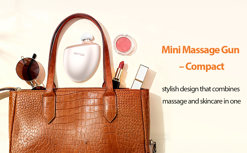Mini Massage Gun-compact,stylish design that combines massage and skincare in one