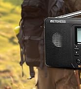 Retekess V115 Shortwave Radio, Digital Radio AM FM, Shortwave Receiver with 1000mAh Rechargeable ...