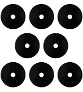 MOROBOR Cabinet Knob Backplate, 8 Pcs Black Round Backplate Washers Cabinet Hardware Knob Backpla...
