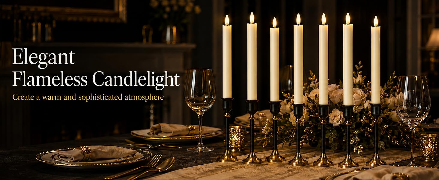 flameless taper candles