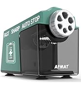 AFMAT PSD4 Electric Pencil Sharpener Heavy Duty, 6 Holes, Super Fast, Auto Stop &amp; Save Pencils, 1...
