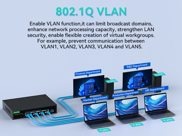 VLAN managed switch
