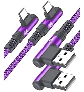 sweguard iPhone 17 Charger USB to Type C Cable 90 Degree [2-Pack,6.6FT] Fast Charging Cord for iP...