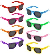 Pibupibu Kids Neon Colors Party Favor Supplies Unisex Sunglasses Pack of 8
