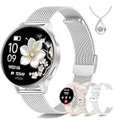 Iaret Smart Watches for Women, 1.27? Fitness Tracker with Heart Rate SpO2 Sleep Monitor, 4 Bands,...