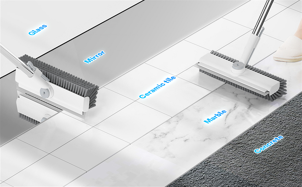 floor scrub brush with squeegee