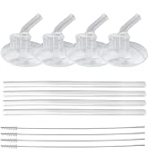 4 PCS Clear Silicone Replacement Straws with Cleaning Brushes - Specifically Designed for Thermos...