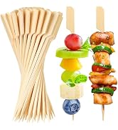 DOUDOULE Bamboo Skewers for Appetizers, [7 Inch, 200PCS] Long Cocktail Picks Fancy Toothpicks for...