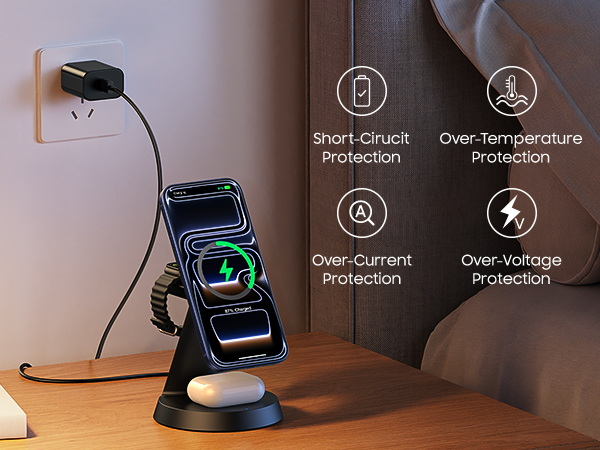 3 in 1 charging stand with pd 45w adapter