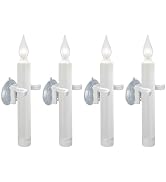 612 Vermont LED Battery Operated Suction Cup Window Candles with Timer, Bright Hot Spot, VT-1506S...