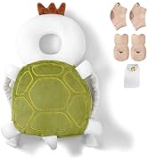 Baby Head Protector Backpack, Toddler Baby Head Protection Backpack with Baby Knee Pads Alarm Fun...