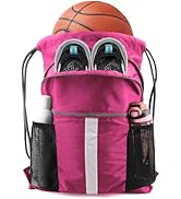BeeGreen Drawstring Backpack Bag with Shoe Compartment X-Large Gym Sports String Cinch Backpack