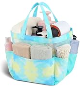 Attmu Mesh Shower Caddy Portable, Quick Dry Hanging Shower Tote Bag for College Dorm Room Essenti...