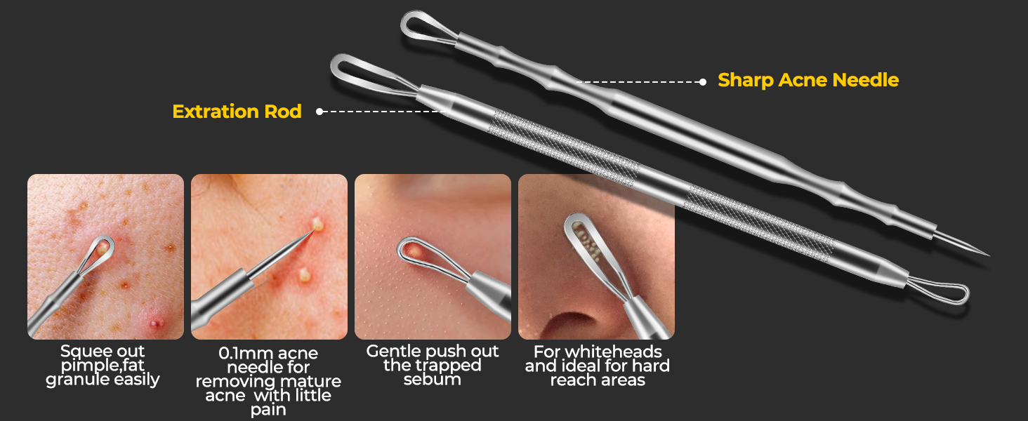 acne needle and extration rod 