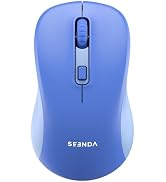 seenda Bluetooth Wireless Mouse, Bluetooth &amp; 2.4G USB Dual Mode, Quiet Clicks, 1600 DPI Smooth Tr...
