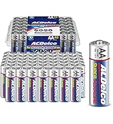 ACDelco 48-Count AA Batteries, Maximum Power Super Alkaline Battery, 10-Year Shelf Life, Reclosab...