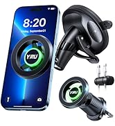 YRU [Truely Upgrade &amp; Patent] Car Phone Holder for Magsafe [98+LBS Strongest Suction &amp; Enhanced M...