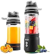 Portable Blender, Anti-Jamming 300 Watt for Shakes and Smoothies, 24oz Travel Blender USB Recharg...