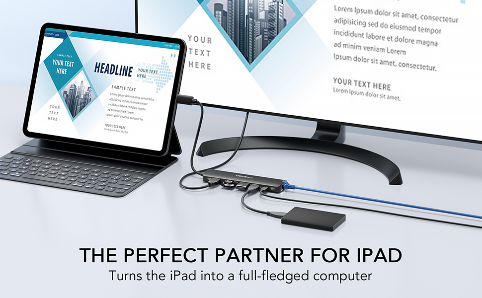 macbook pro/air adapter ipad pro 12.9 hub