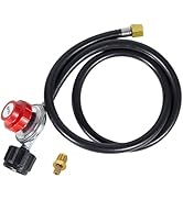 Llamaviva Propane Hose with Regulator,4.1ft Hose - 0-20 PSI Adjustable Gas Burner Connector, QCC-...