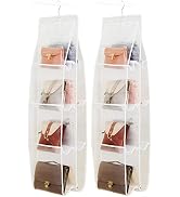 AARAINBOW 2 Packs Hanging Handbag Purse Organizer, Handbag Organizer with 8 Pockets, Purse Organi...