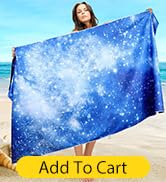SYOURSELF Microfiber Beach Towel for Travel, Quick Dry Beach Towels,Extra Large,Super Absorbent,L...