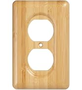 YDJSA Wood Outlet Covers Bamboo Single Duplex Wall Plates for Electrical Outlets, Decorative Outl...