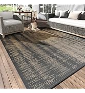 MontVoo Outdoor Rug Waterproof 5x8 ft Outdoor Carpet Patio Rug Mat Reversible RV Camping Rug Plas...