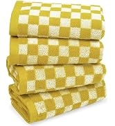 Jacquotha 4 Pcs Hand Towels for Bathroom Checkered, Cotton Soft Absorbent Cute Checkered Bathroom...