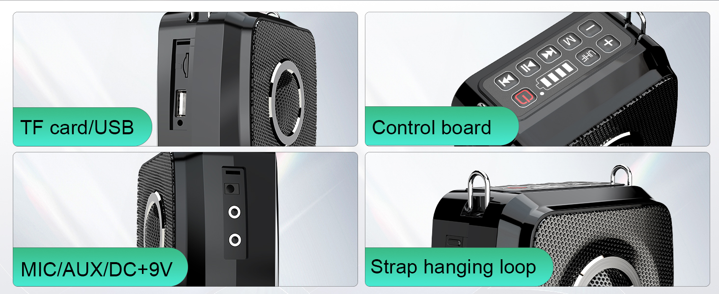 voice amplifier SHIDU voice amp speaker and microphone portbale speaker with wireless handheld mic