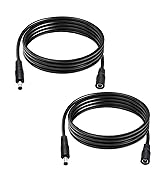 14AWG DC 5.5mm x 2.5mm Male to Female Power Extension Cable, 12V/24V High Current DC Power Cord 2...