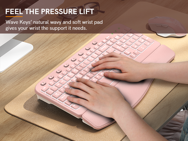pink keyboard and mouse duo