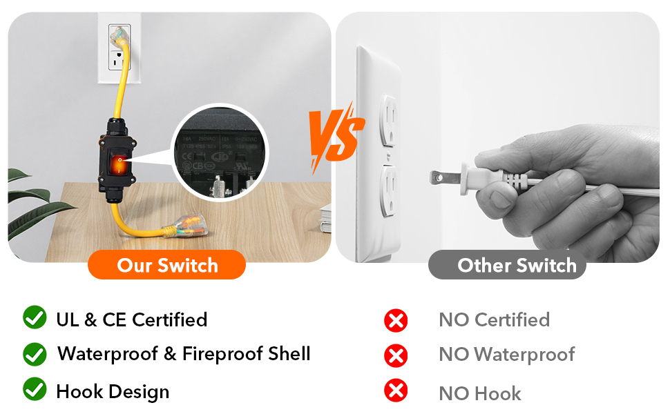 outdoor extension cord with switch