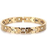 Emmori Tungsten steel Bracelets for Women With Cubic Zirconia Simple Design Therapy Bracelet Jewe...