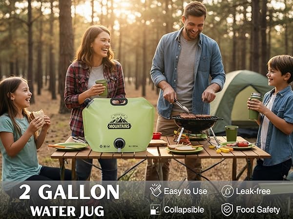collapsible water container collapsible water jugs for camping 2 gallon water jug with spout rv