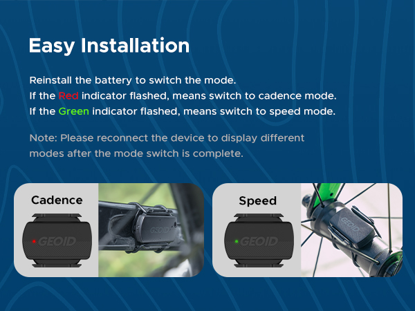CS600 Cadence/Speed Sensor for Cycling, ANT+/Bluetooth Wireless Bicycle RPM Sensor