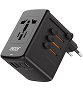 Acer Universal Travel Plug Adapter - International Power Adapter with 5 USB Ports (3 USB C) 5.8A,...