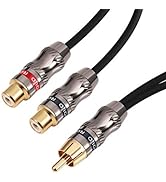 Devinal RCA Splitter, RCA 1 Male to 2 Female Cable Adapter, Stereo Audio RCA Y-Cable Heavy Duty, ...