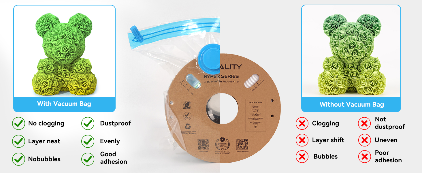 12pcs 35X35cm 3D Printer Filament Storage Bags Vacuum Kit with 12 Desiccants filament Storage Bags