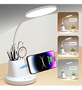 Sailstar Desk Lamps for Home Office, Small Desk Lamp with Wireless Charger, 800LM LED Desk Lamp P...